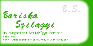 boriska szilagyi business card